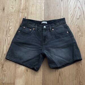 Levi's Black Denim High-Rise Jean Shorts